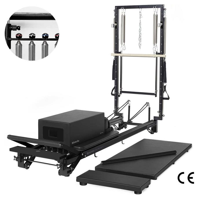 SPX® Max Plus™ Reformer Bundle with High Precision Gearbar (Jet Black) | TechFit Pilates Pilates equipment India